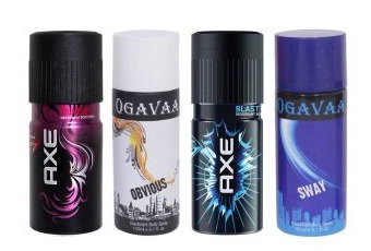 India Desire : Buy Combo of 2 Axe + 2 Ogavaa Deodorants For Men At Rs 220 From Shopclues